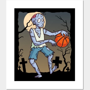 Basketball Zombie, Zombie Playing Basketball Sport Posters and Art